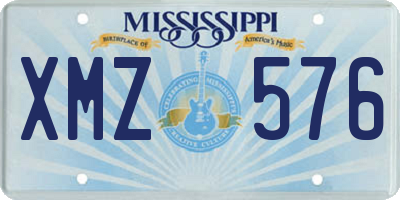 MS license plate XMZ576
