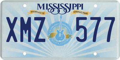 MS license plate XMZ577