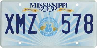 MS license plate XMZ578