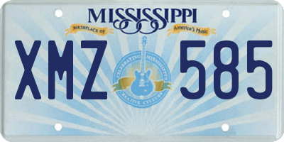 MS license plate XMZ585