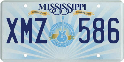 MS license plate XMZ586