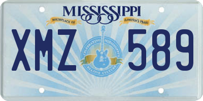 MS license plate XMZ589