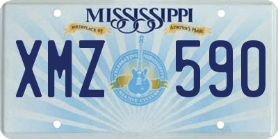 MS license plate XMZ590