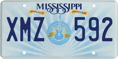 MS license plate XMZ592