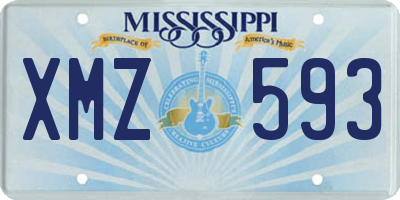 MS license plate XMZ593