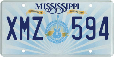 MS license plate XMZ594