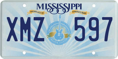 MS license plate XMZ597
