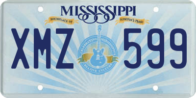 MS license plate XMZ599