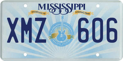 MS license plate XMZ606