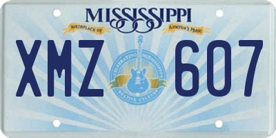 MS license plate XMZ607