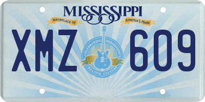 MS license plate XMZ609