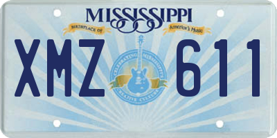 MS license plate XMZ611