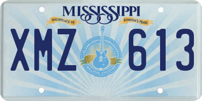 MS license plate XMZ613