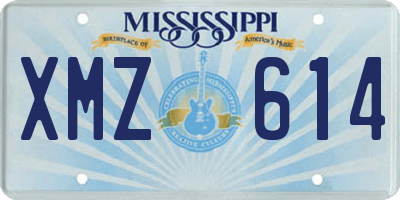MS license plate XMZ614