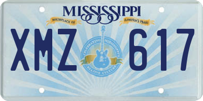 MS license plate XMZ617