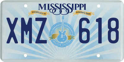 MS license plate XMZ618