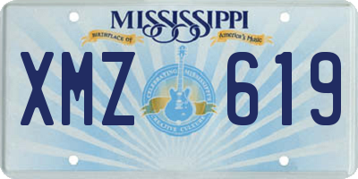 MS license plate XMZ619