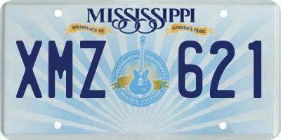 MS license plate XMZ621