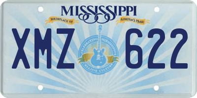 MS license plate XMZ622