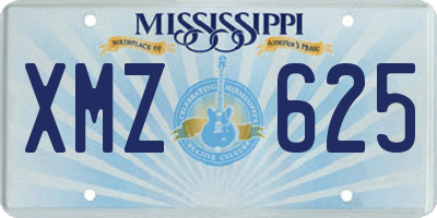 MS license plate XMZ625