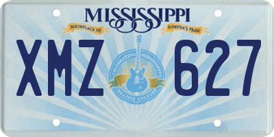 MS license plate XMZ627