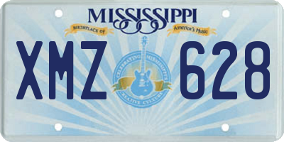 MS license plate XMZ628