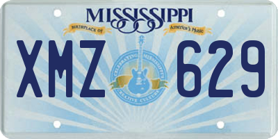 MS license plate XMZ629