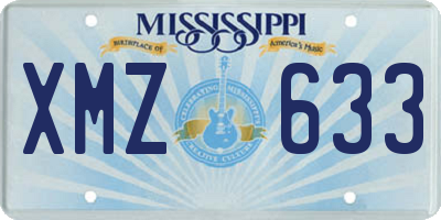 MS license plate XMZ633