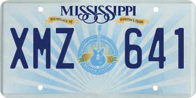 MS license plate XMZ641