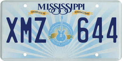 MS license plate XMZ644