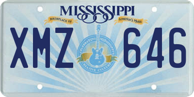 MS license plate XMZ646