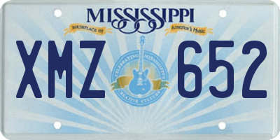 MS license plate XMZ652