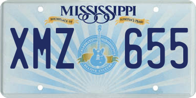 MS license plate XMZ655