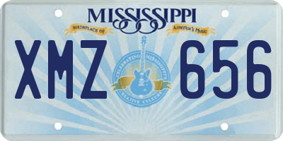 MS license plate XMZ656