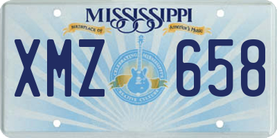 MS license plate XMZ658