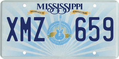 MS license plate XMZ659
