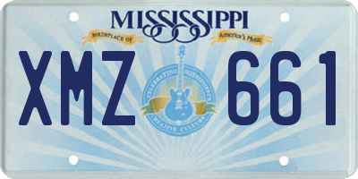 MS license plate XMZ661