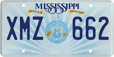 MS license plate XMZ662