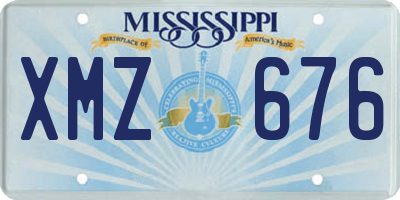 MS license plate XMZ676