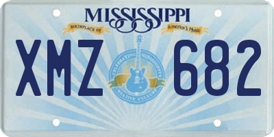 MS license plate XMZ682