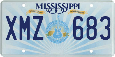 MS license plate XMZ683