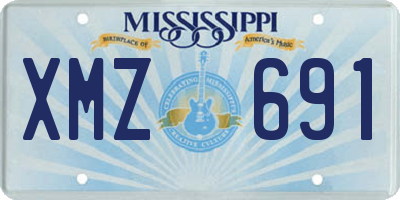 MS license plate XMZ691