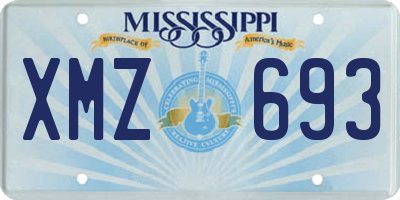 MS license plate XMZ693