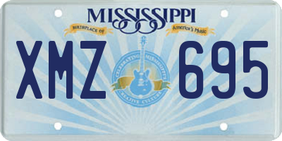 MS license plate XMZ695
