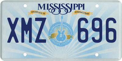 MS license plate XMZ696