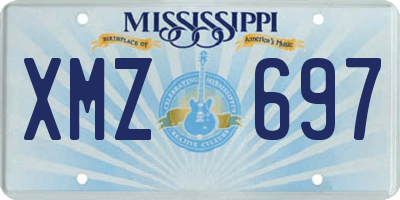 MS license plate XMZ697