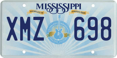 MS license plate XMZ698