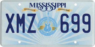 MS license plate XMZ699