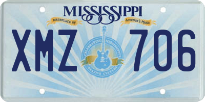 MS license plate XMZ706