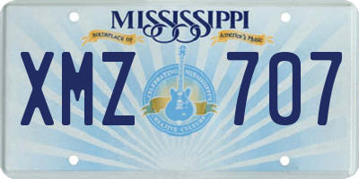 MS license plate XMZ707